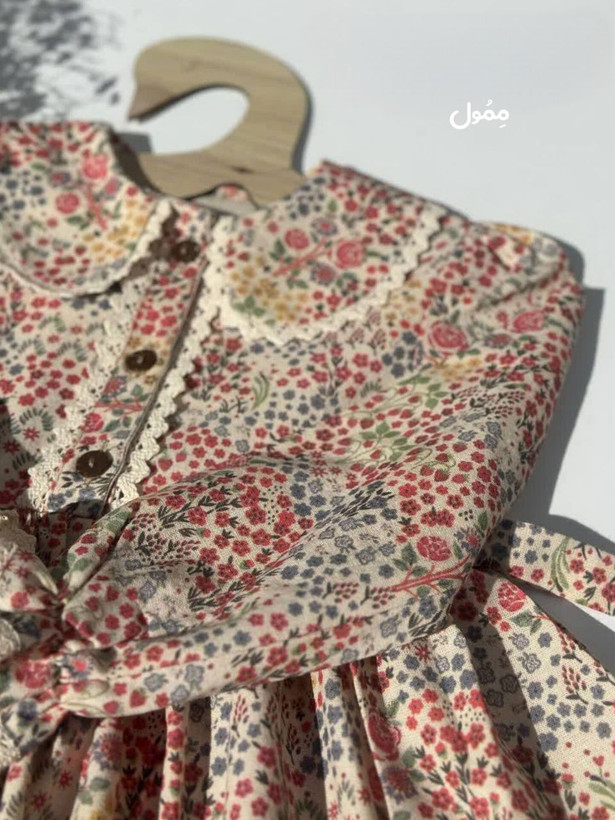 پیراهن دخترانه لینن چهار فصل گلبهار