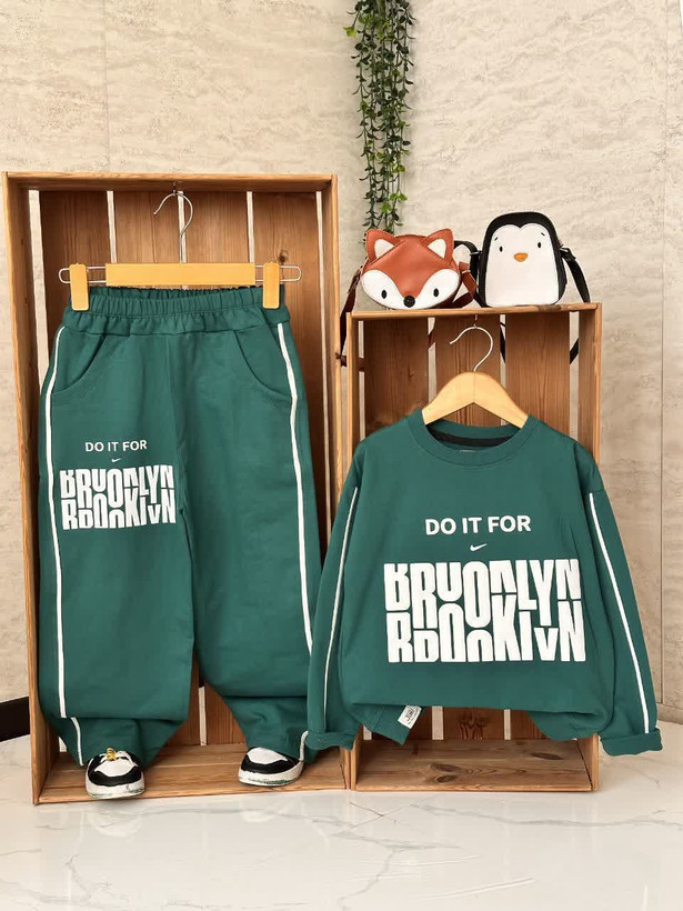 ست بلوز و شلوار پسرانه دورس دونخ لاکرا طرح brooklyn