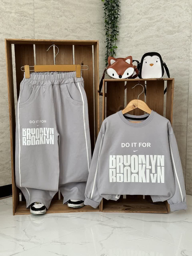 ست بلوز و شلوار پسرانه دورس دونخ لاکرا طرح brooklyn