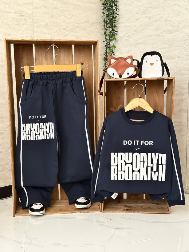 ست بلوز و شلوار پسرانه دورس دونخ لاکرا طرح brooklyn
