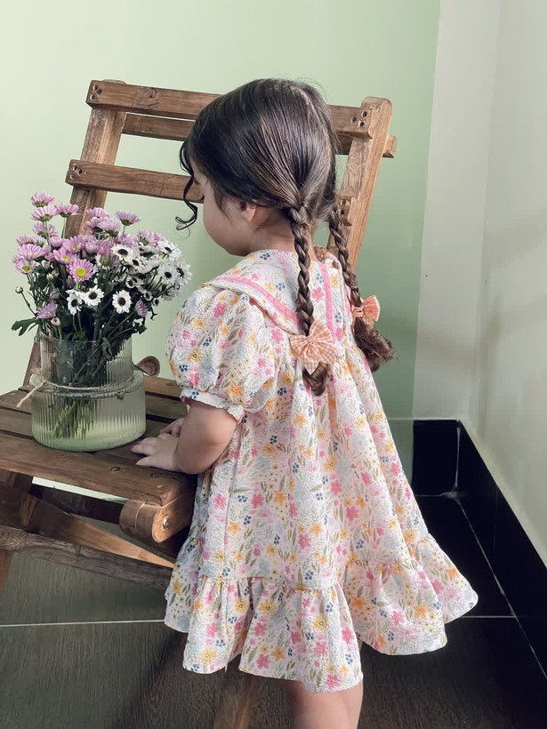 پیراهن عروسکی پفکی دخترانه مدل یاس