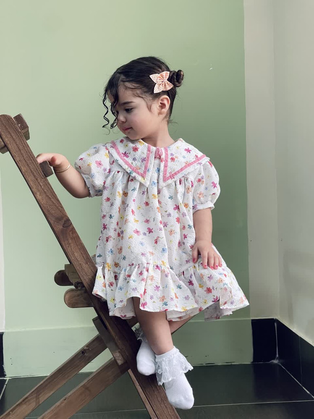پیراهن عروسکی پفکی دخترانه مدل یاس