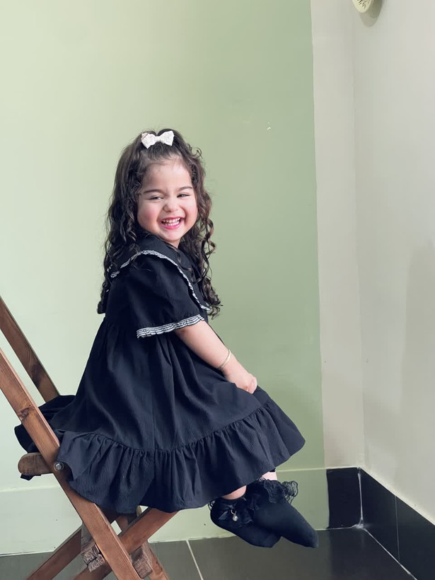 پیراهن عروسکی پفکی مشکی دخترانه