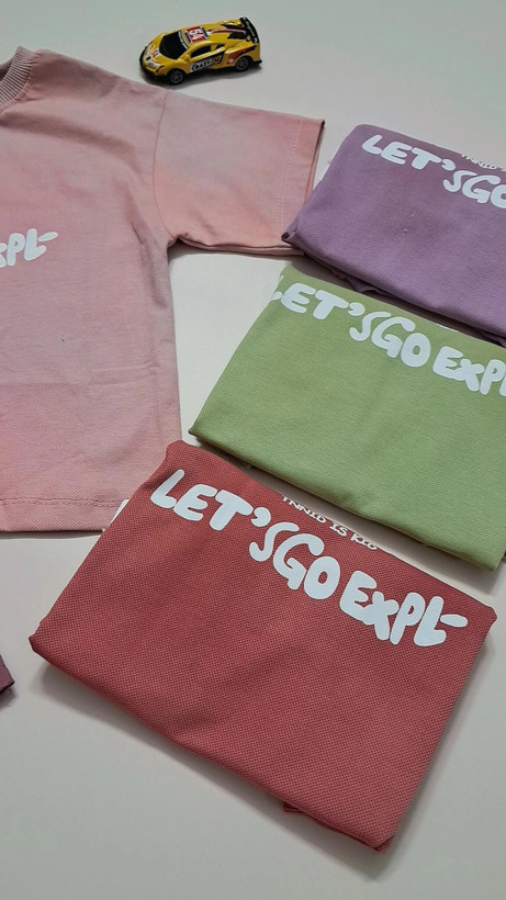 ست تیشرت پنبه یک رو و شلوارک اسپرت مدل let's go