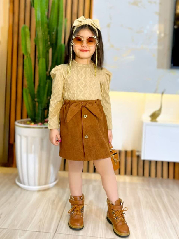 بلوز و دامن مجلسی دخترانه عروسکی