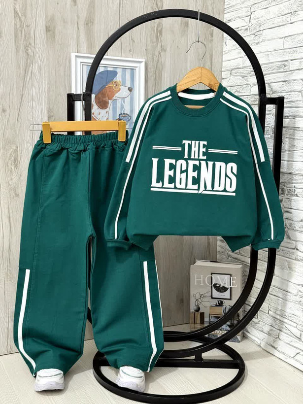 ست بلوز و شلوار دورس دو نخ لاکرا پسرانه مدل legend
